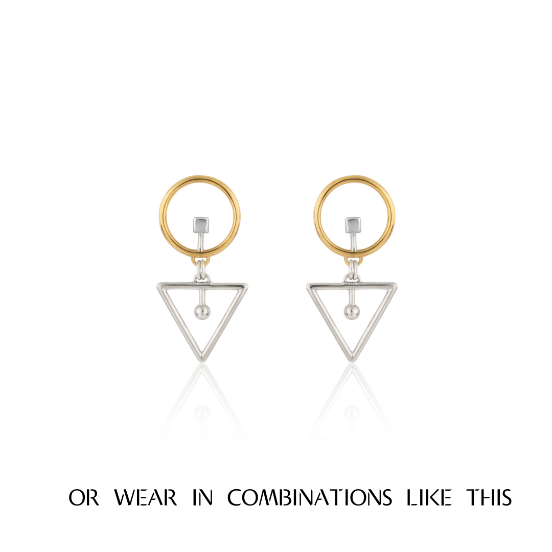 Encircled Triangulation Single Earring