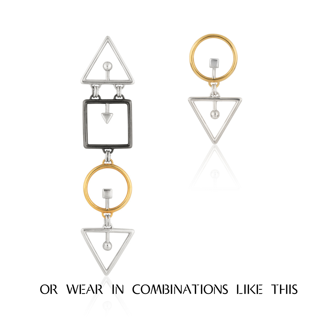 Encircled Triangulation Single Earring