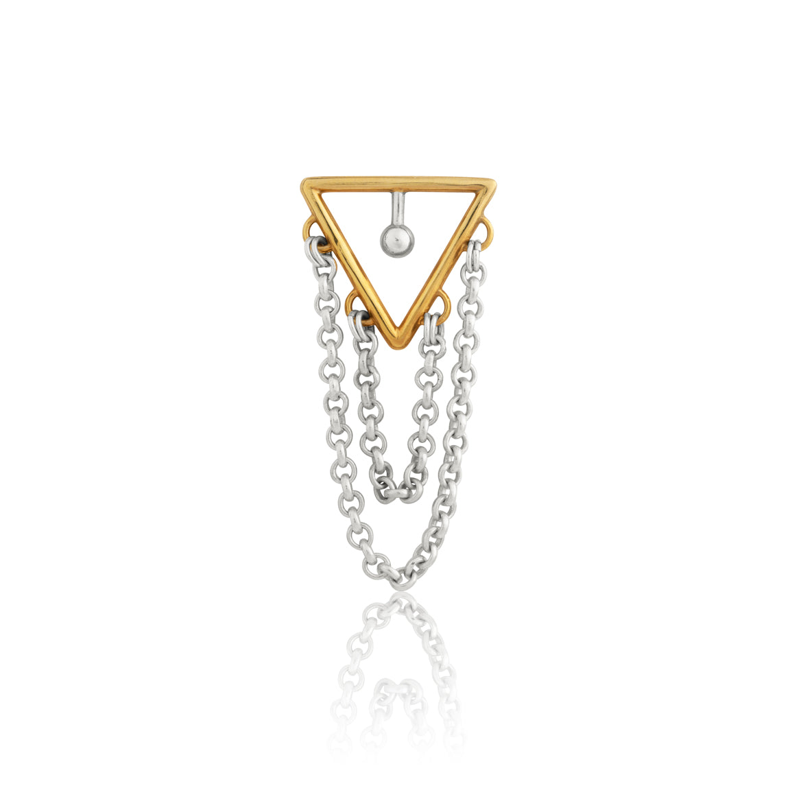 Chained Triangulation Matched Pair of Earrings