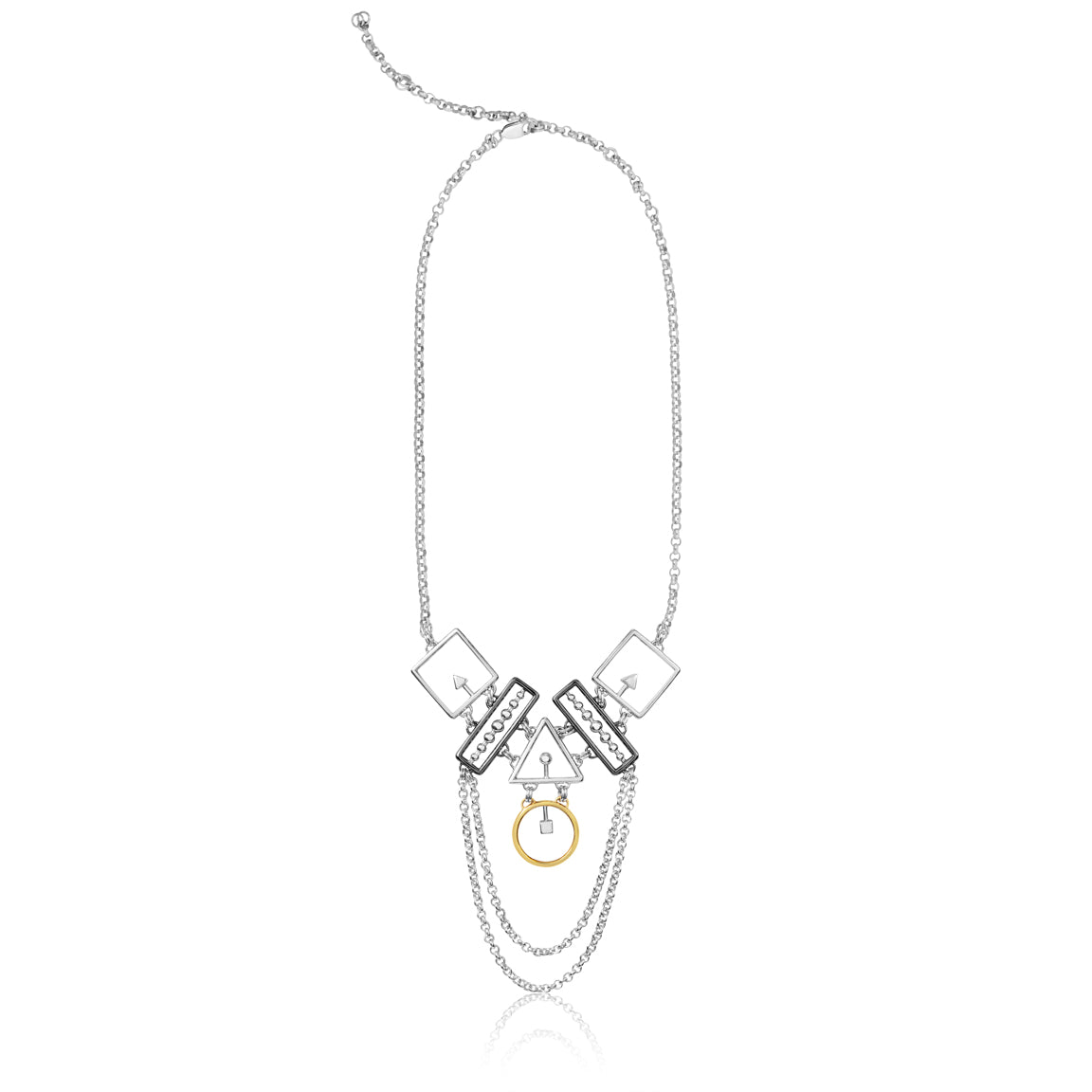 Squared and Chained Triangulation Necklace