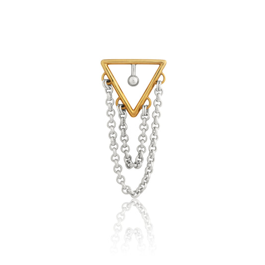 Chained Triangulation Single Earring