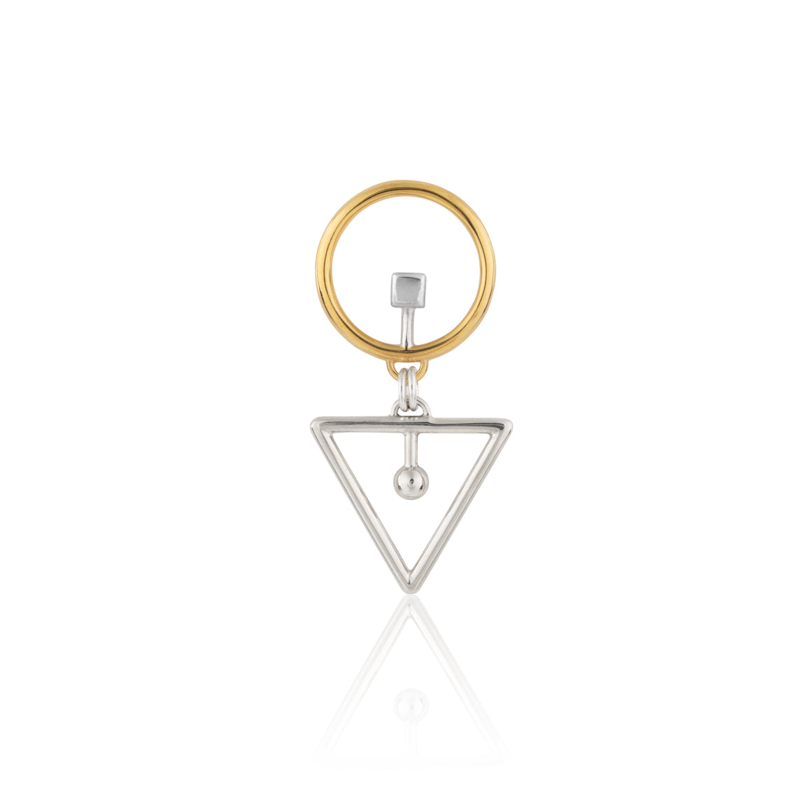 Encircled Triangulation Single Earring