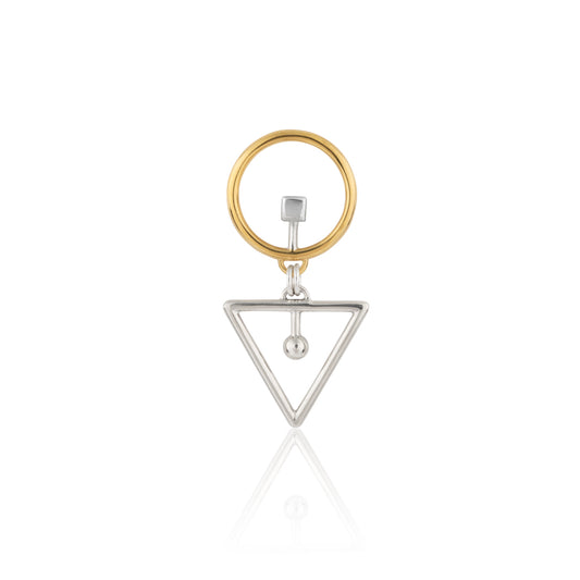 Encircled Triangulation Single Earring